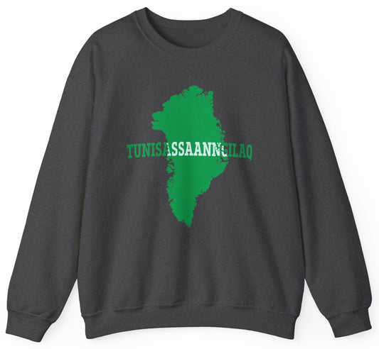 Sweatshirt with map of Greenland with text 'Not For Sale' in the Greenlandic language