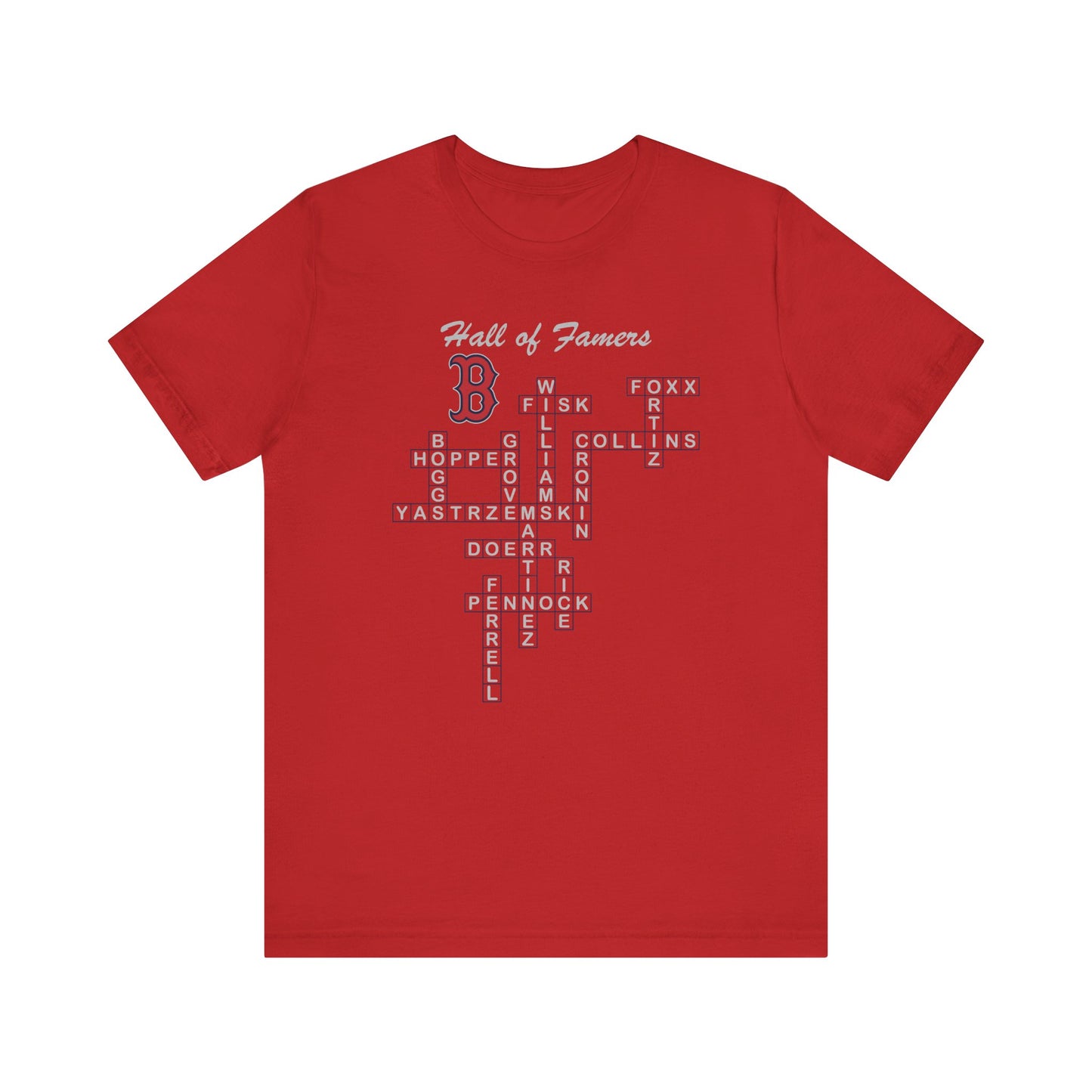Boston Red Sox Hall of Famers Crossword Unisex T-Shirt