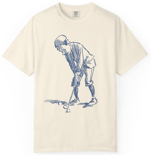 T-shirt with a retro golfer graphic