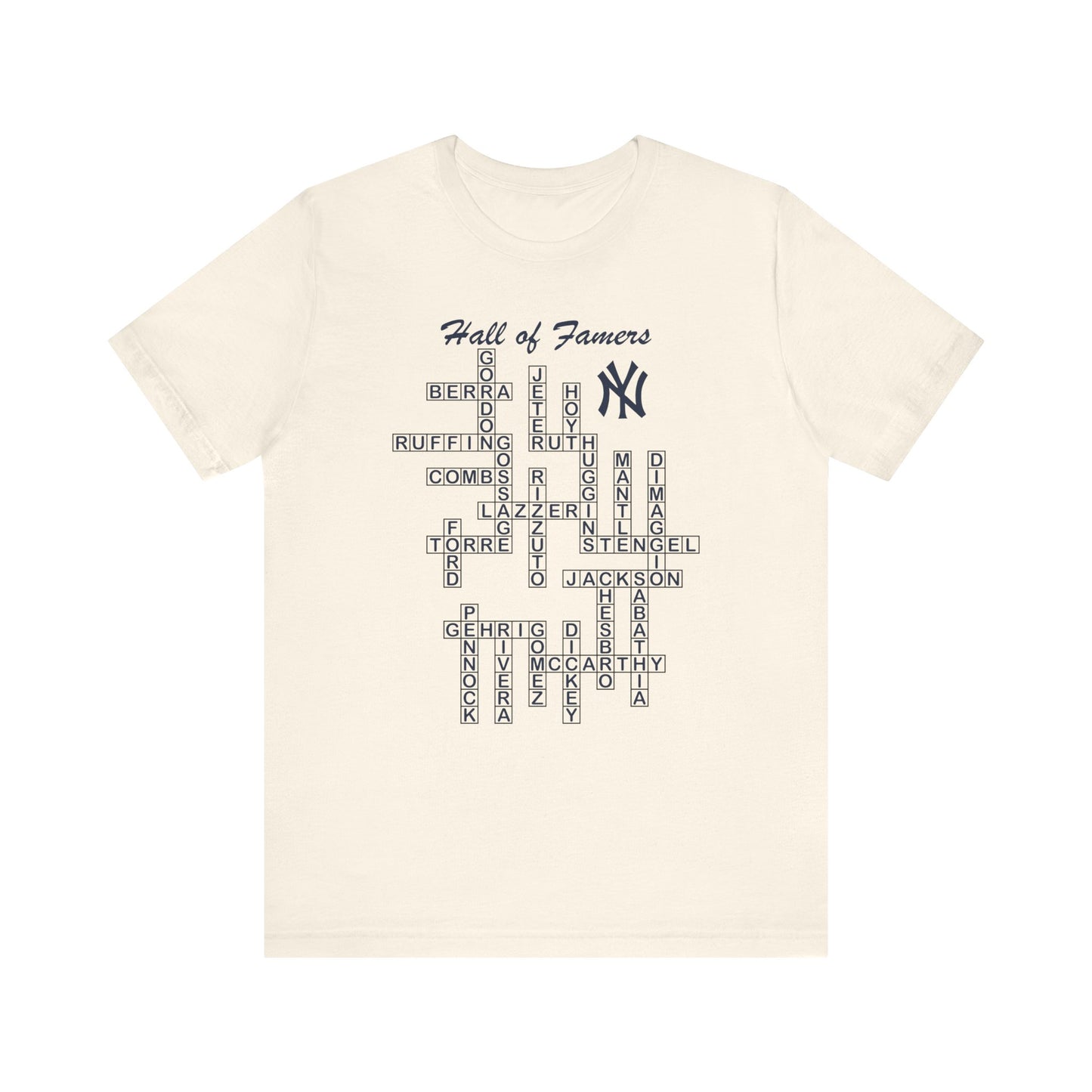NY Yankees Hall of Famers Crossword Unisex T-Shirt