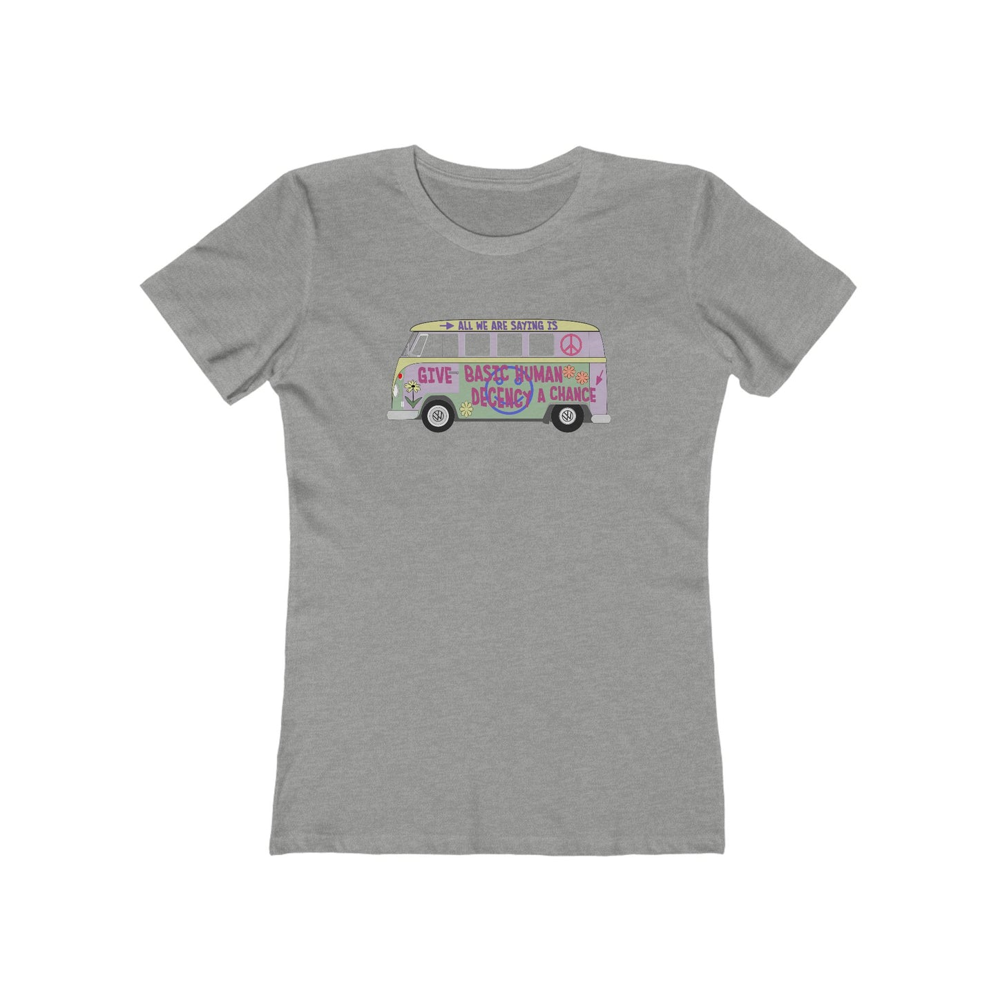 Give Basic Human Decency a Chance - Hippie Van - Women's T-Shirt