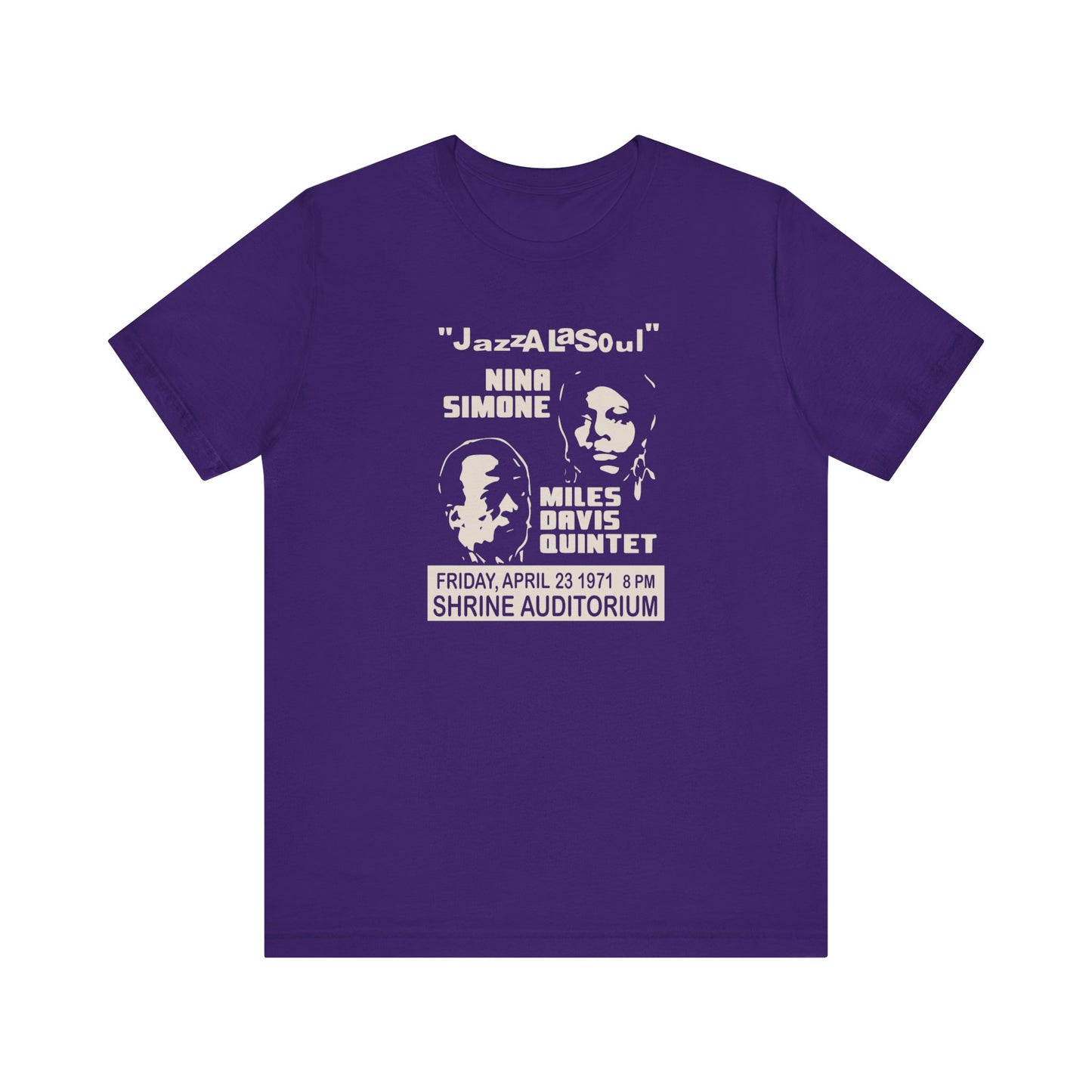 Nina Simone & Miles Davis at the Shrine - Jazz Concert Poster - Unisex T-Shirt