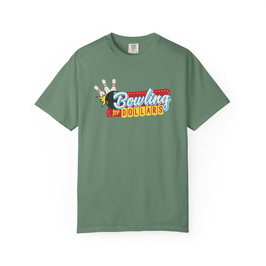 T-Shirt with 'Bowling for Dollars' graphic