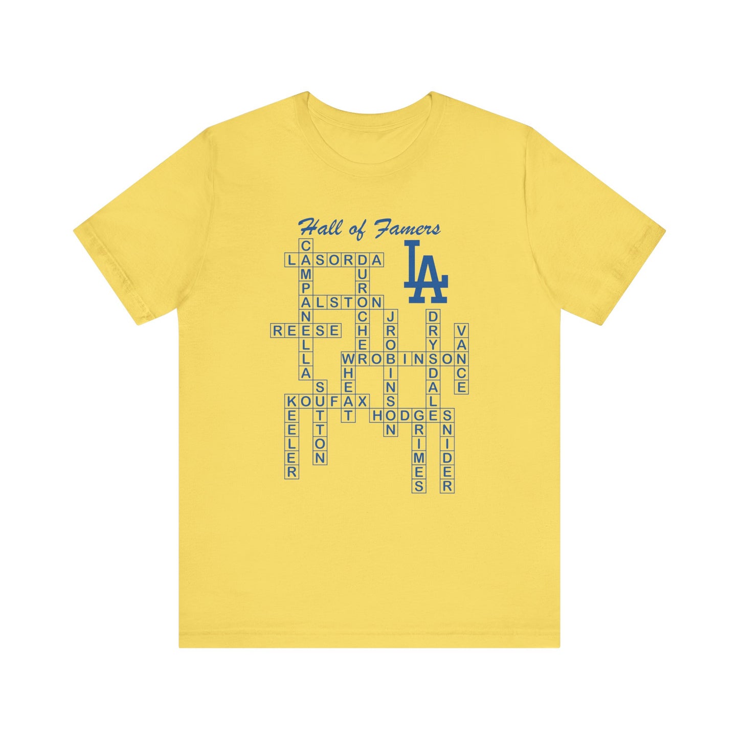 Dodger Hall of Famers Crossword Unisex T-Shirt