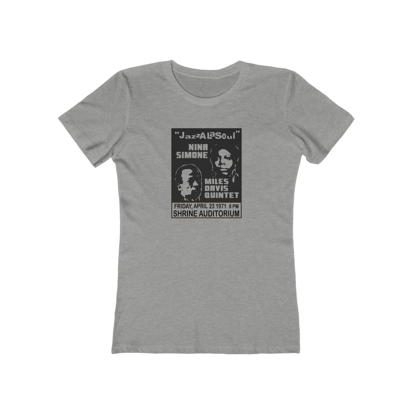 Nina Simone & Miles Davis at the Shrine - Jazz Concert Poster - Women's T-Shirt