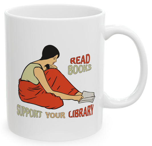 Reading, Books and Library coffee mug