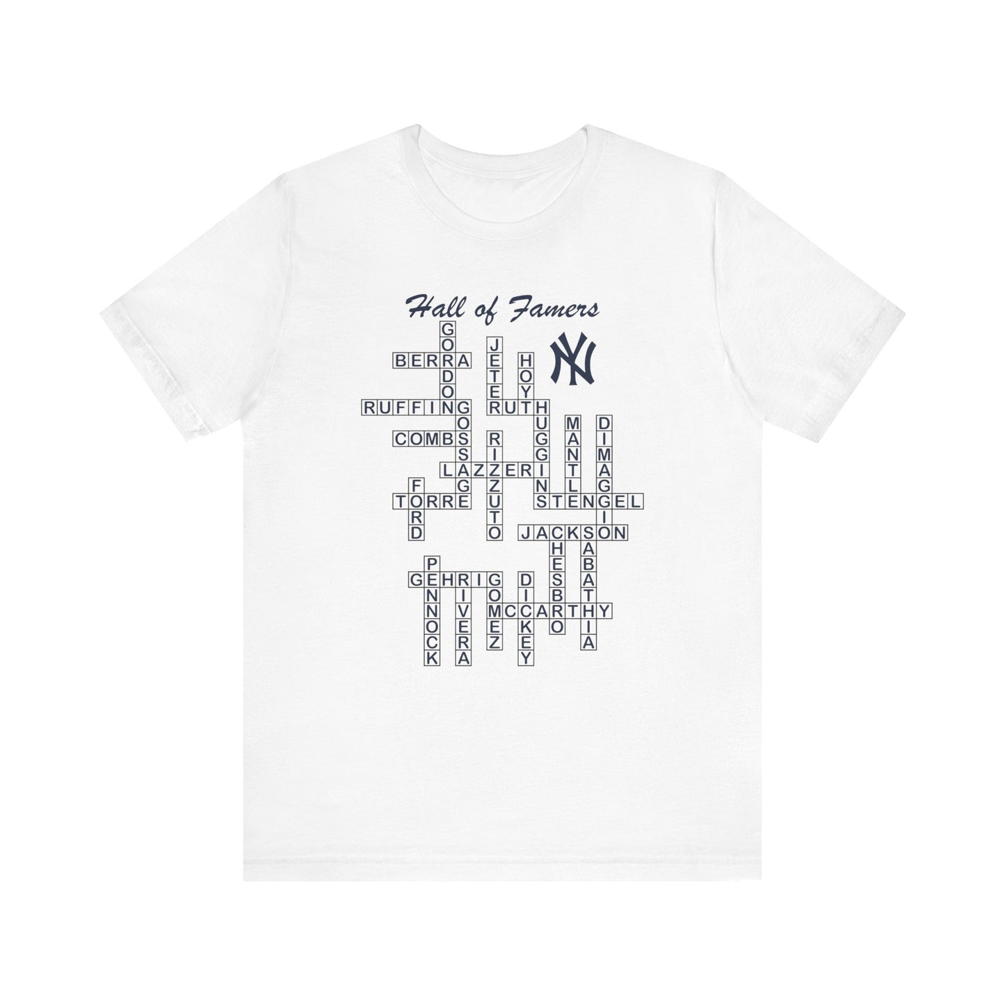 NY Yankees Hall of Famers Crossword Unisex T-Shirt