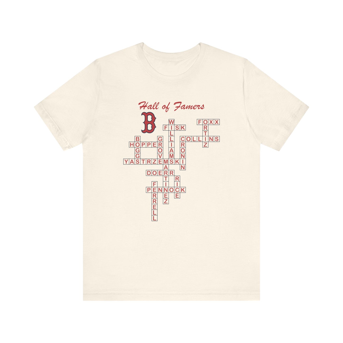 Boston Red Sox Hall of Famers Crossword Unisex T-Shirt