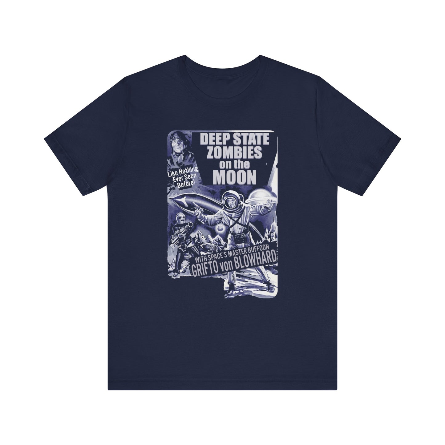 Deep State Zombies on the Moon Unisex T-Shirt