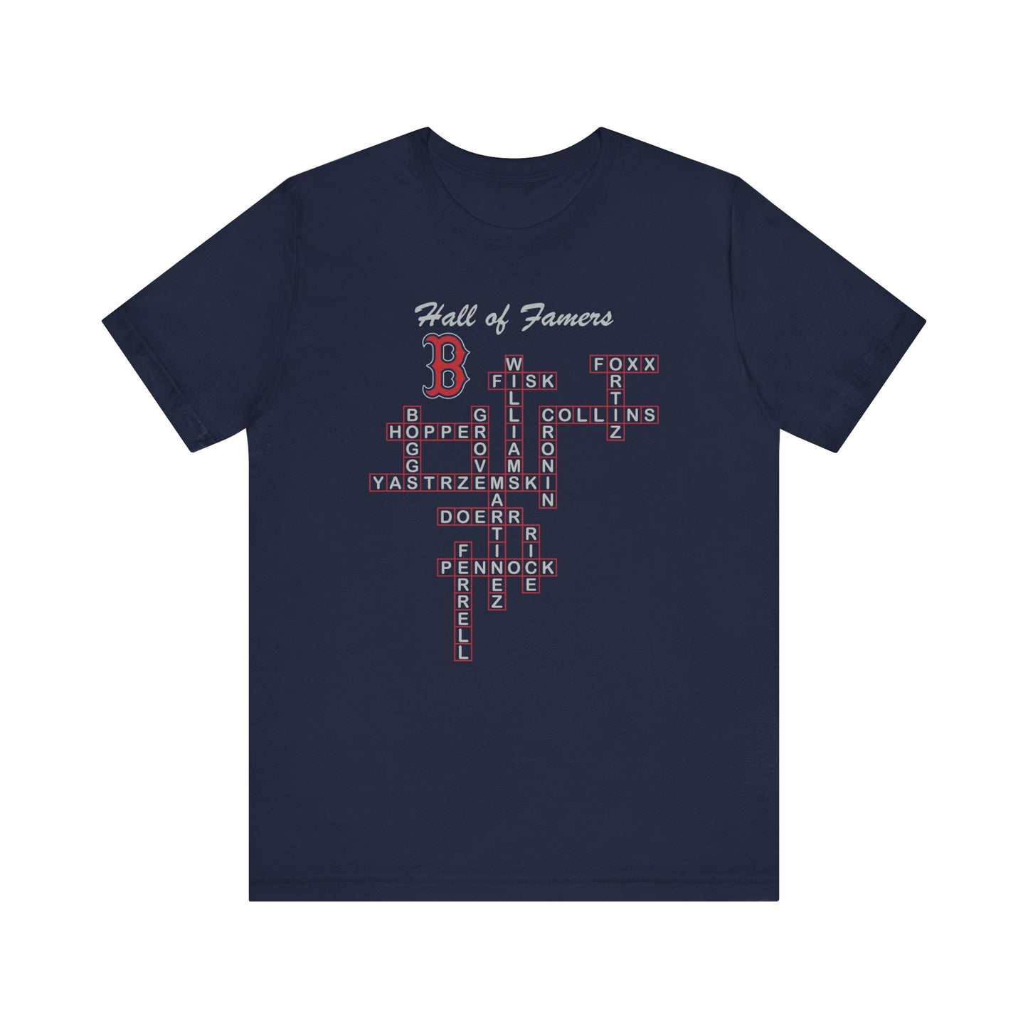 Boston Red Sox Hall of Famers Crossword Unisex T-Shirt