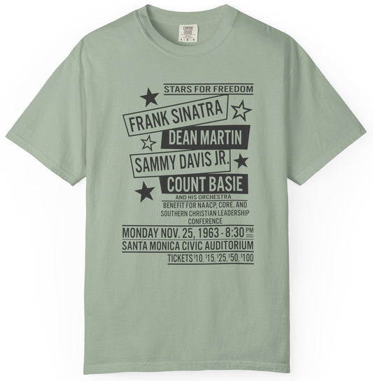Frank Sinatra, Dean Martin, Sammy Davis Jr, Count Basie Stars for Freedom Unisex T-Shirt