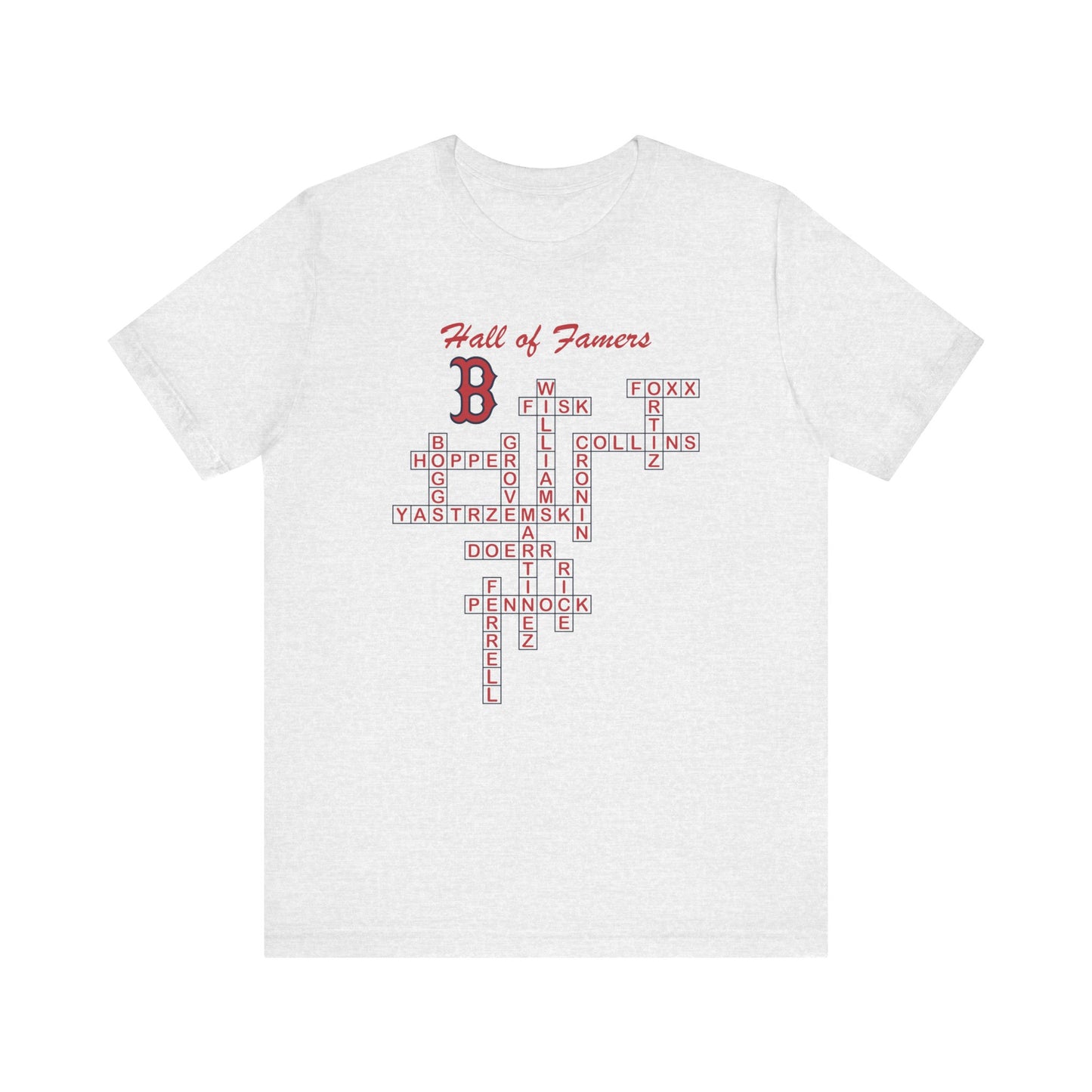 Boston Red Sox Hall of Famers Crossword Unisex T-Shirt
