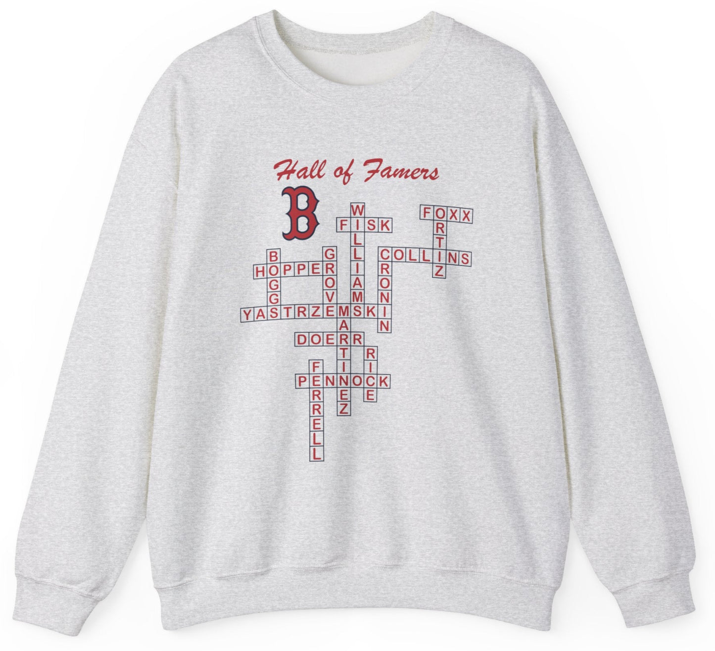 Red Sox Hall of Famers Crossword Sweatshirt