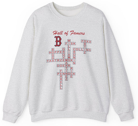 Red Sox Hall of Famers Crossword Sweatshirt