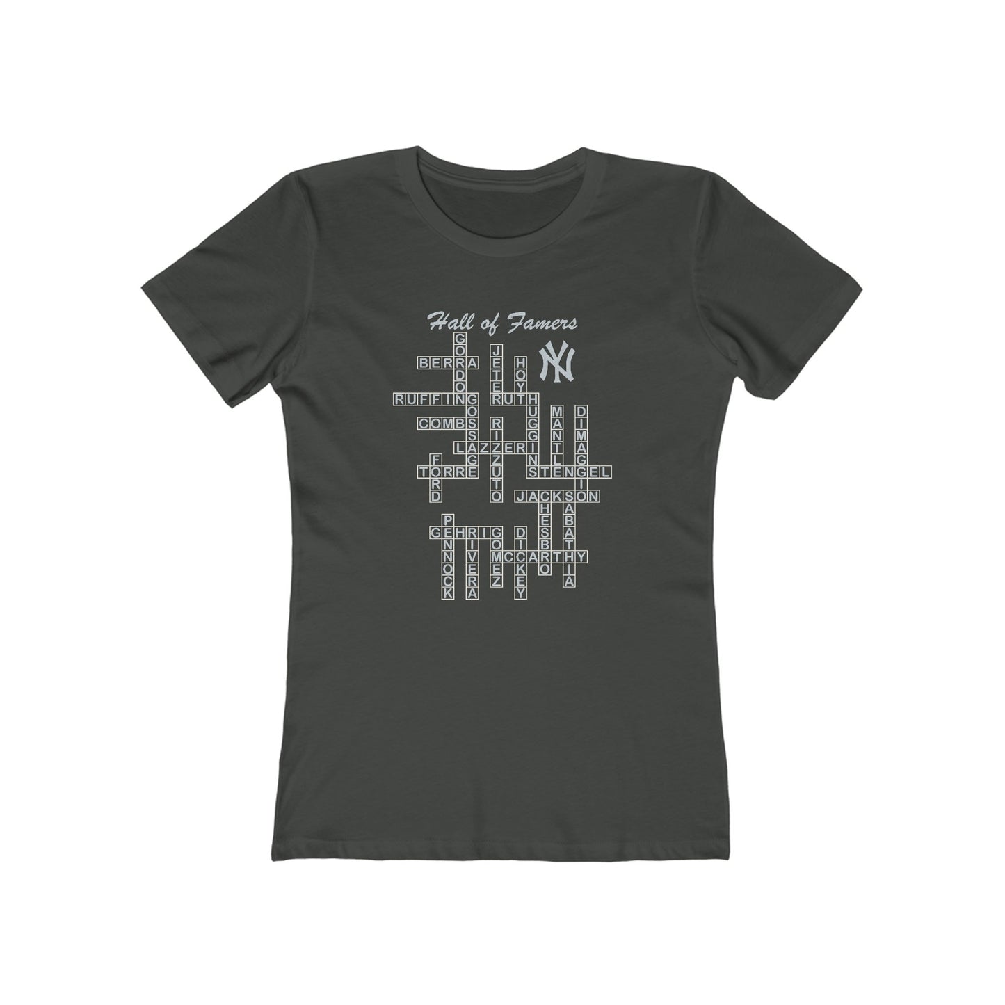 NY Yankees Hall of Famers - Crossword - Women's T-Shirt