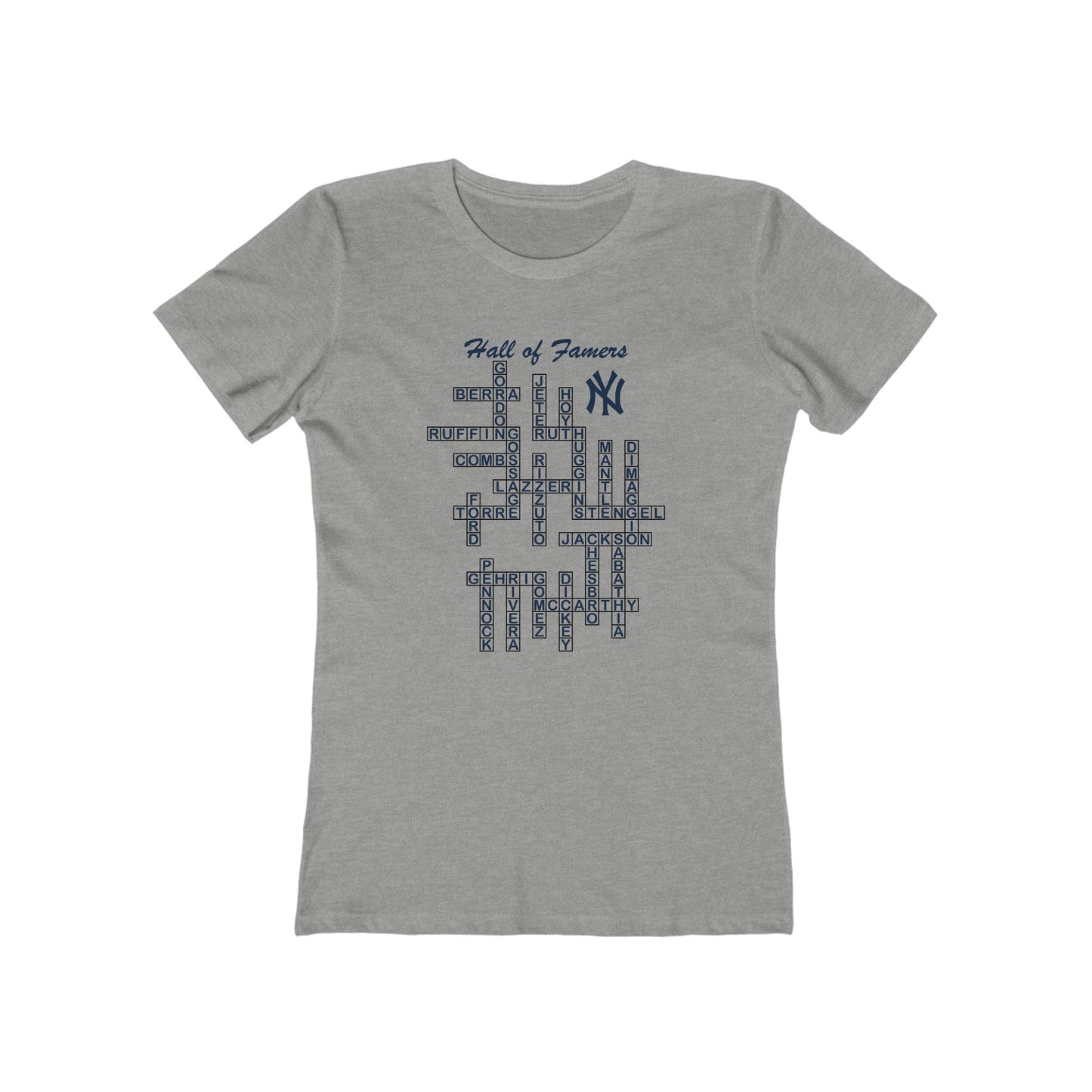 NY Yankees Hall of Famers - Crossword - Women's T-Shirt