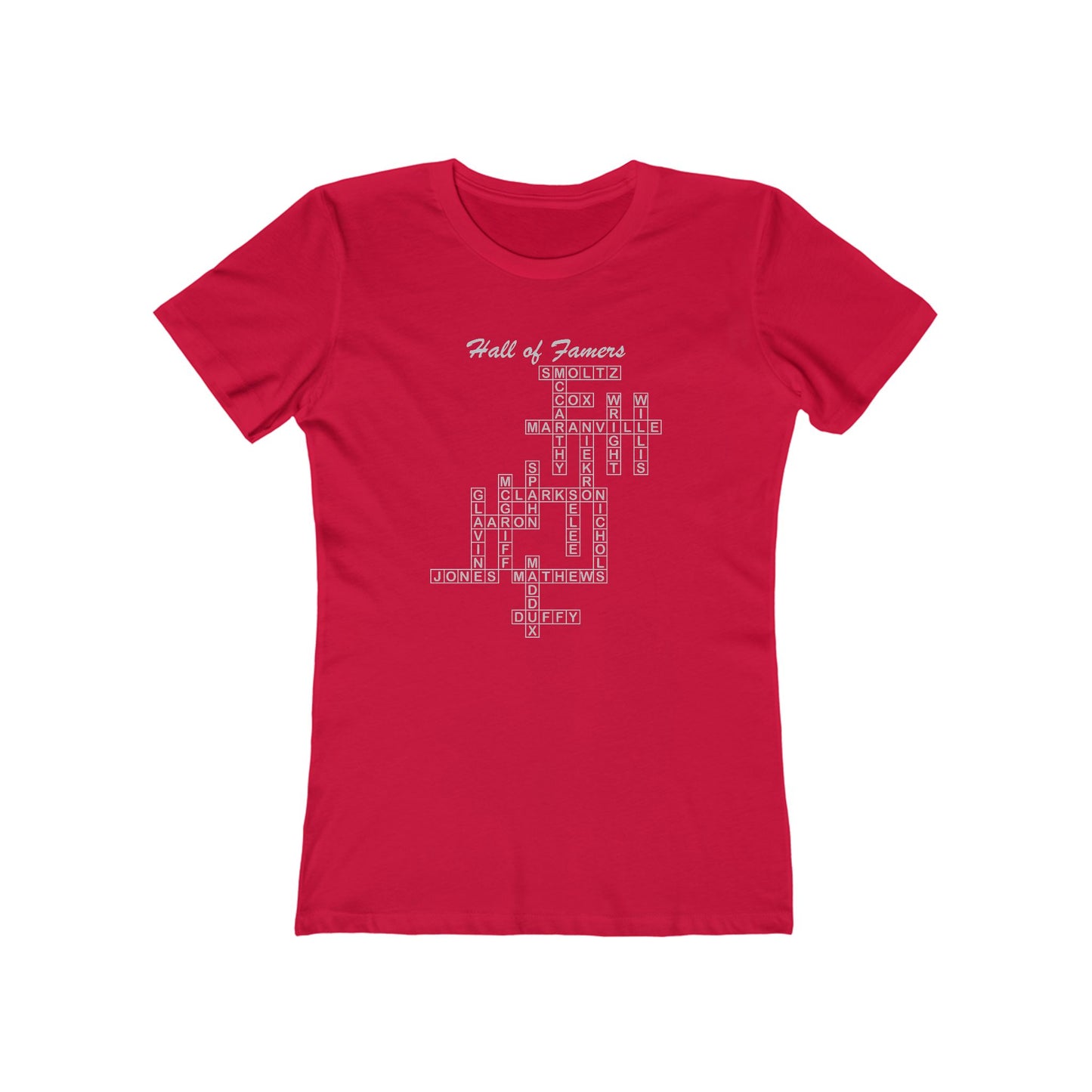 Braves Hall of Famers Crossword Women's Tee