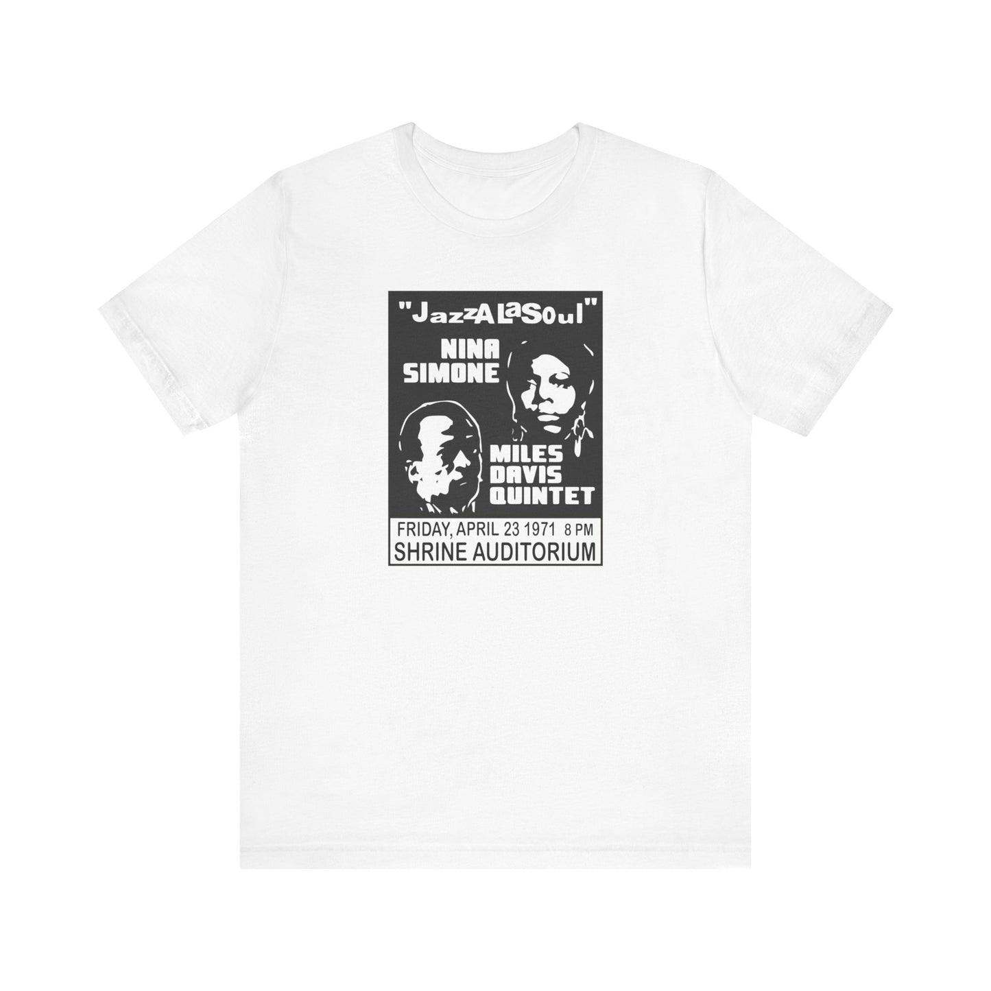 Nina Simone & Miles Davis at the Shrine - Jazz Concert Poster - Unisex T-Shirt