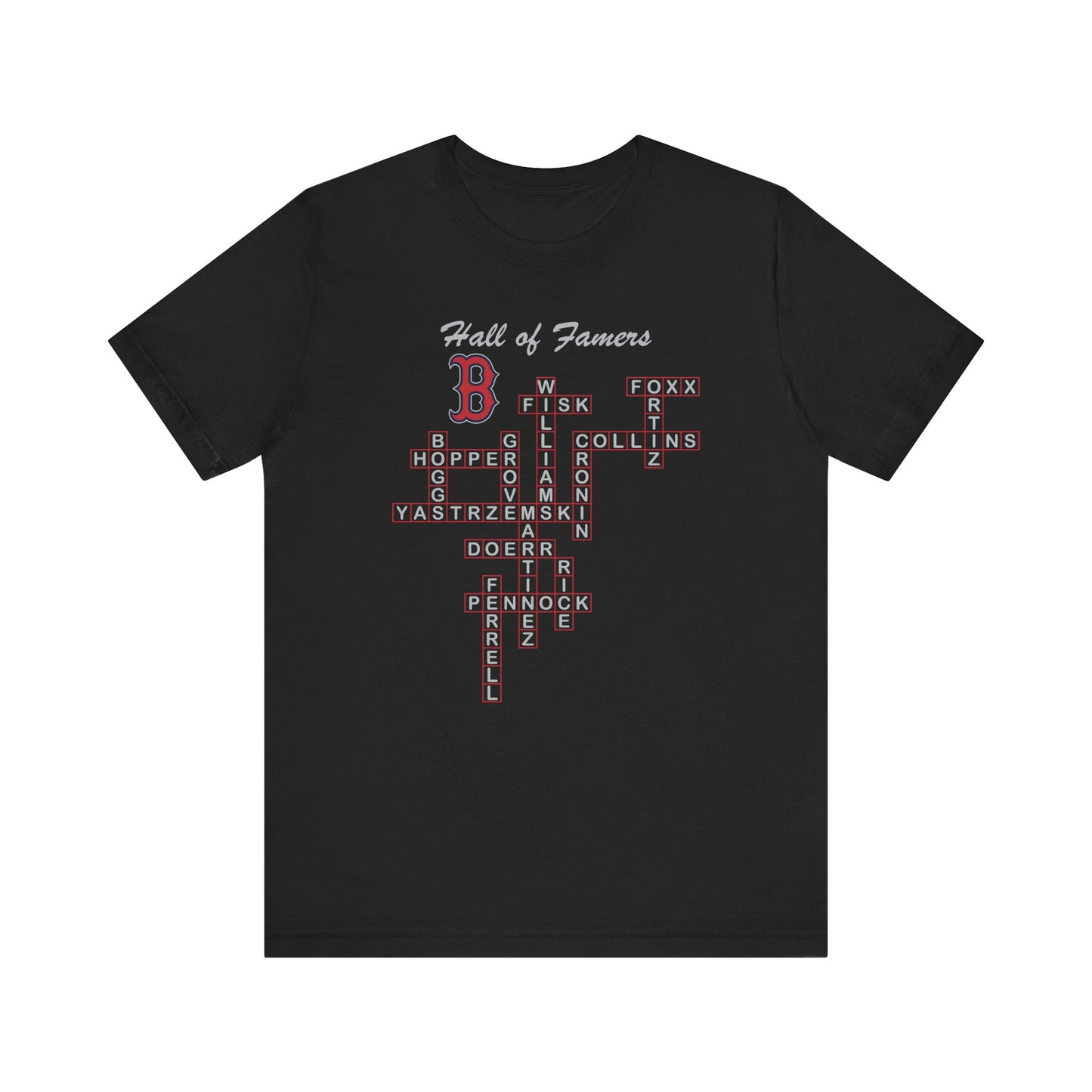 Boston Red Sox Hall of Famers Crossword Unisex T-Shirt