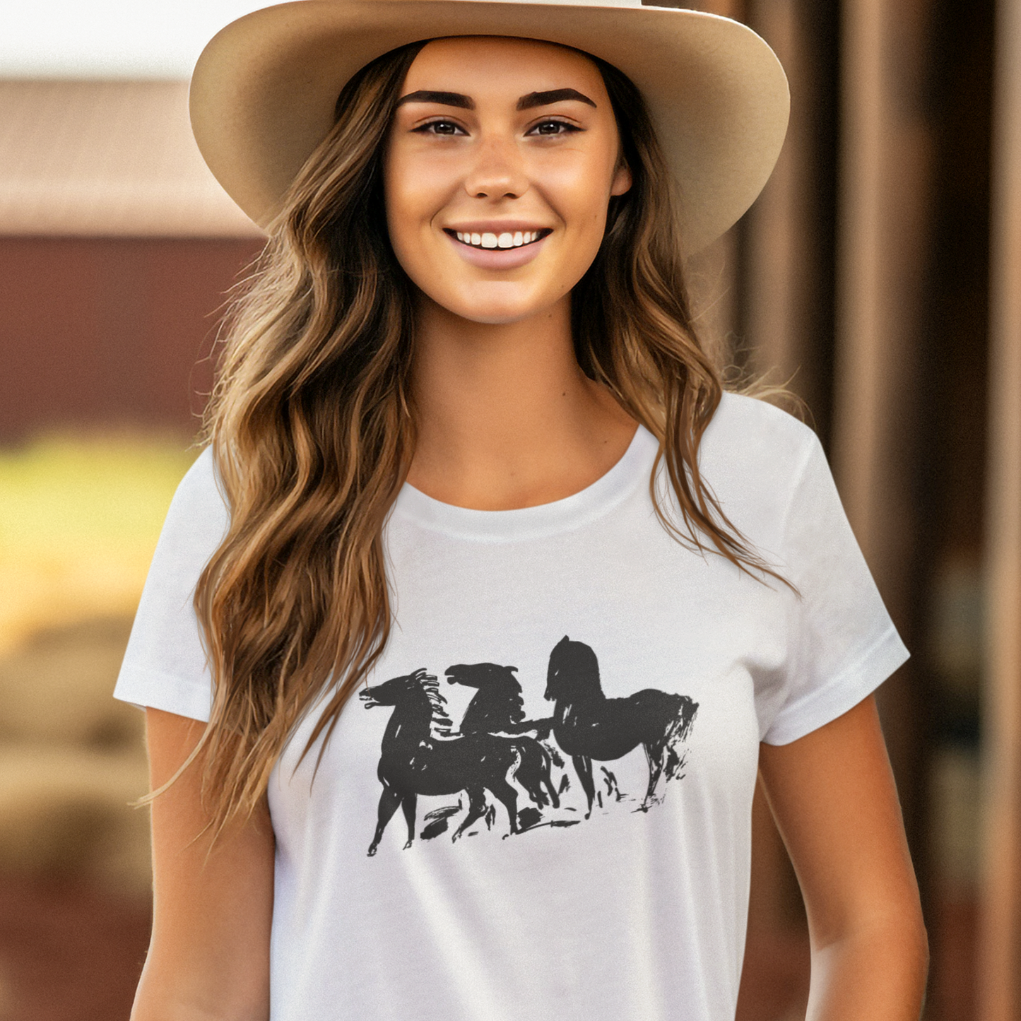 3 Horses - Women's T-Shirt