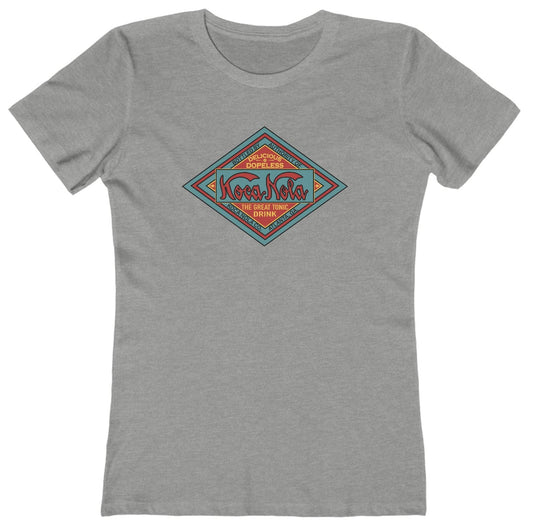 T-shirt with retro Koca Nola cola brand logo graphic