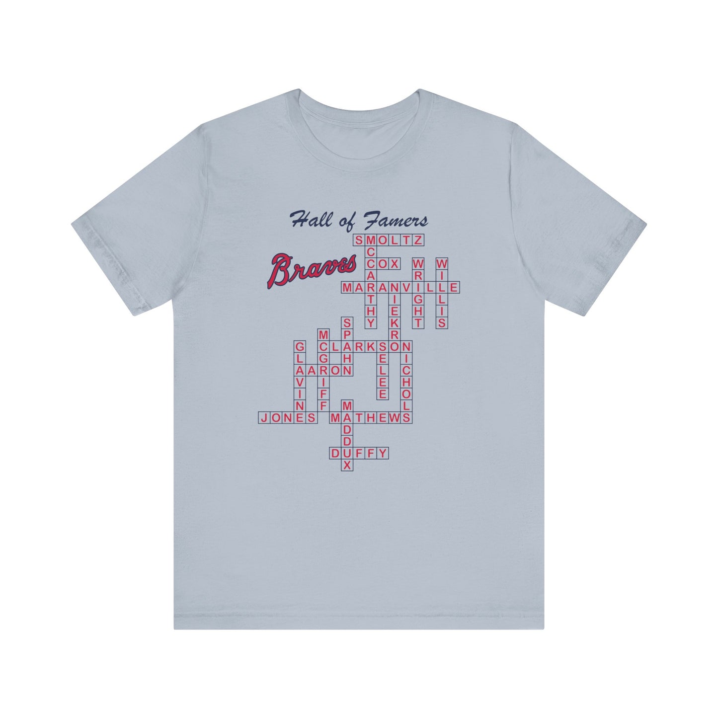 Braves Hall of Famers Crossword Atlanta Milwaukee Boston Unisex Tee