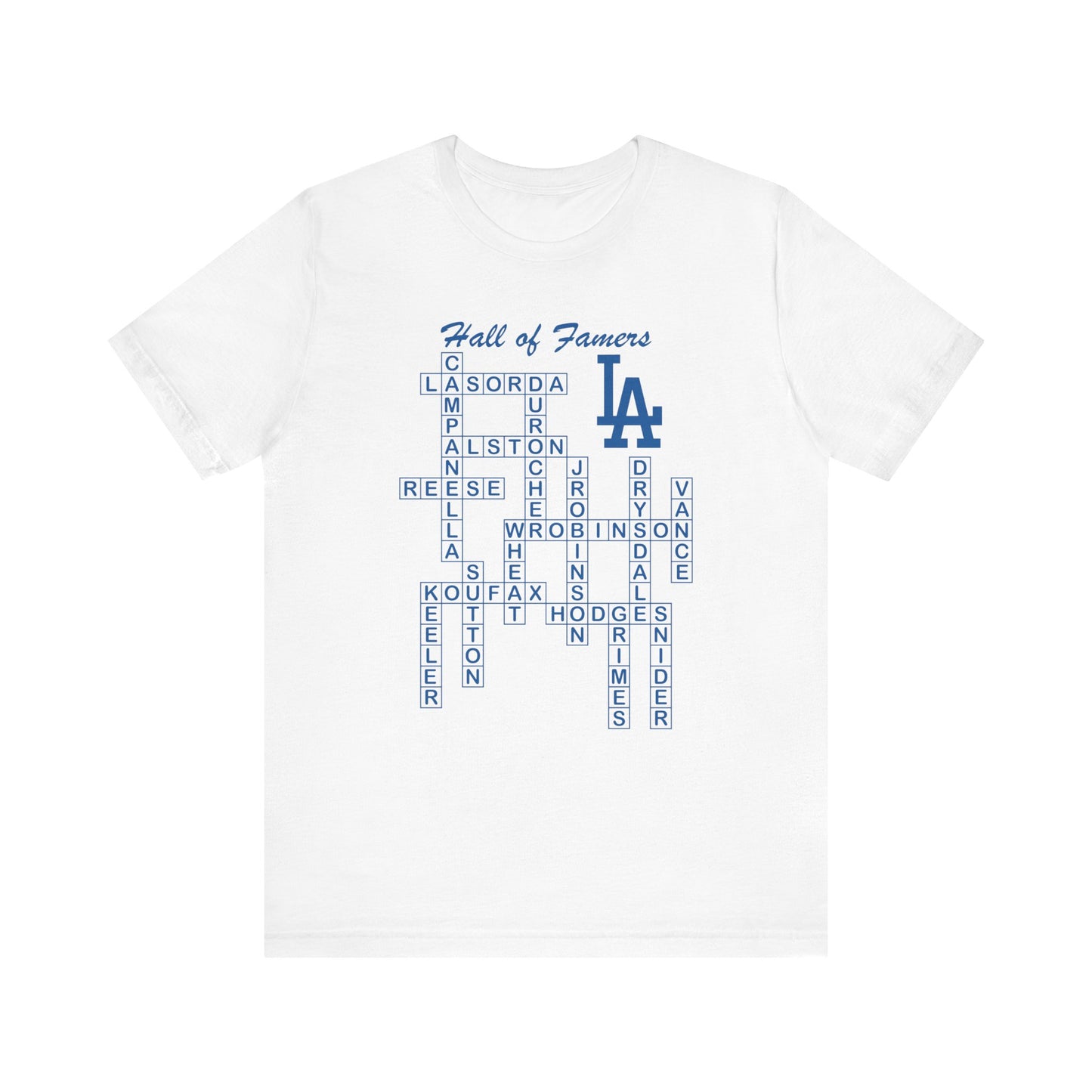 Dodger Hall of Famers Crossword Unisex T-Shirt