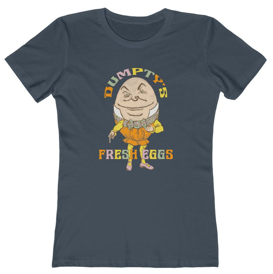 T-shirt with cartoon character and 'Humpty Dumpty's Fresh Eggs' text