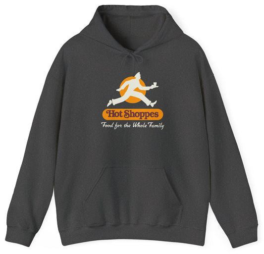 Hoodie with a graphic design and 'Hot Shoppes' text