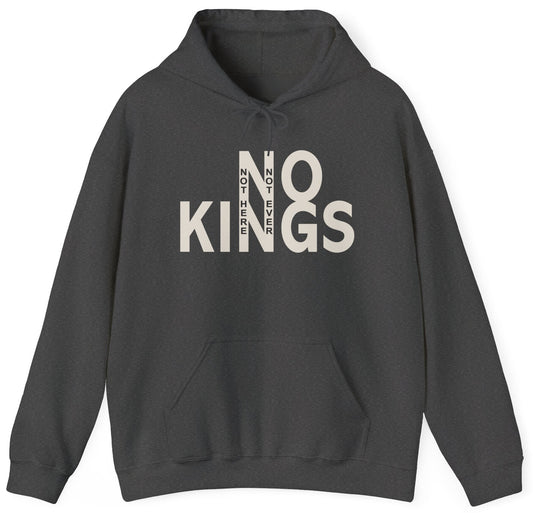 Hoodie with 'NO KINGS' text