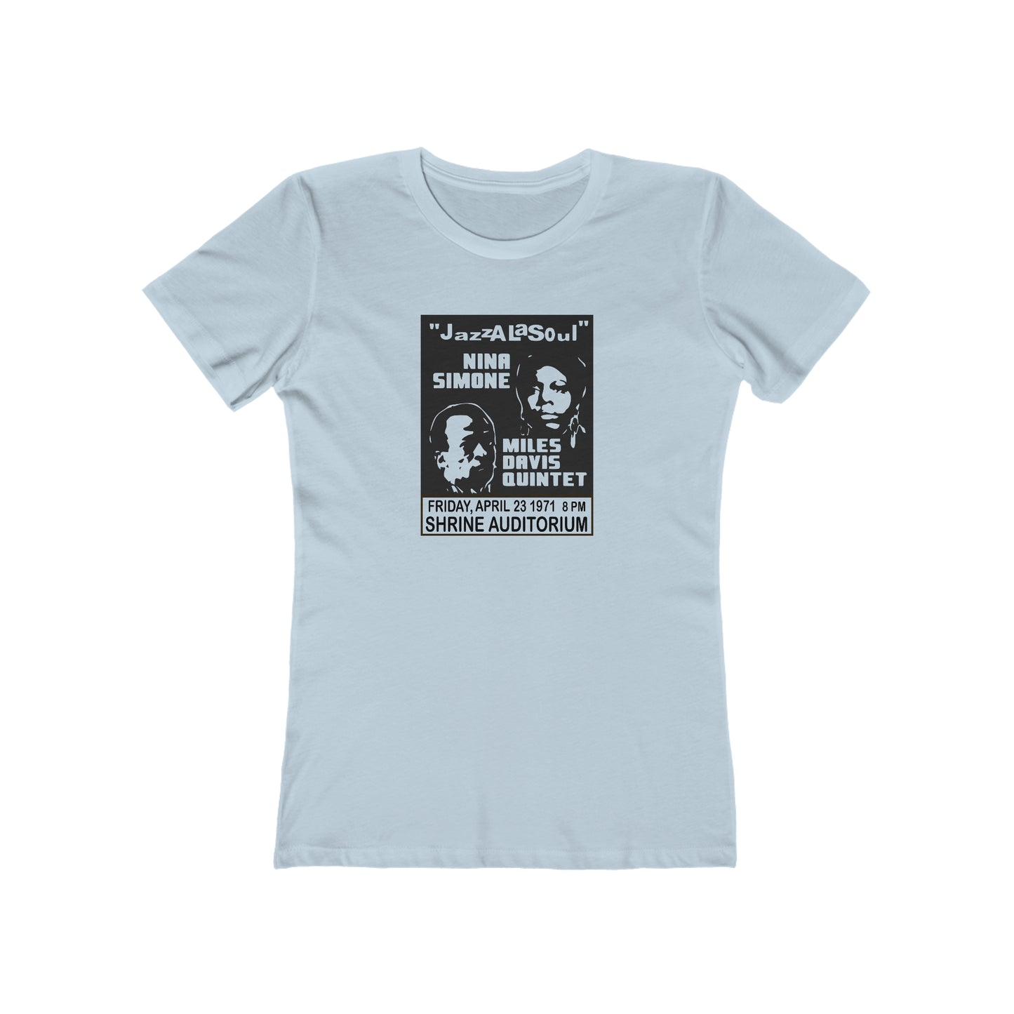Nina Simone & Miles Davis at the Shrine - Jazz Concert Poster - Women's T-Shirt