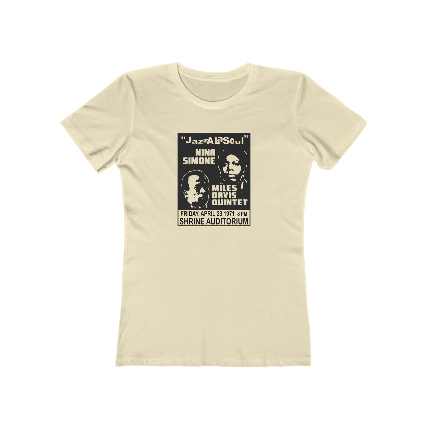 Nina Simone & Miles Davis at the Shrine - Jazz Concert Poster - Women's T-Shirt