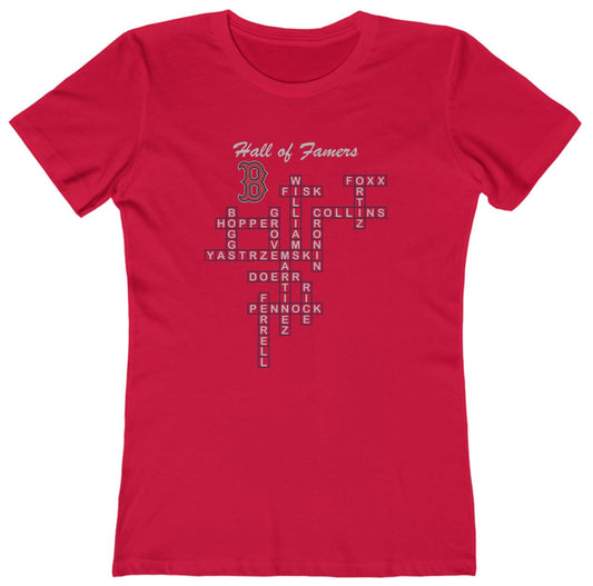 Red Sox Hall of Famers Crossword Tee