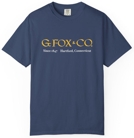 T-shirt with 'G. Fox & Co.' logo
