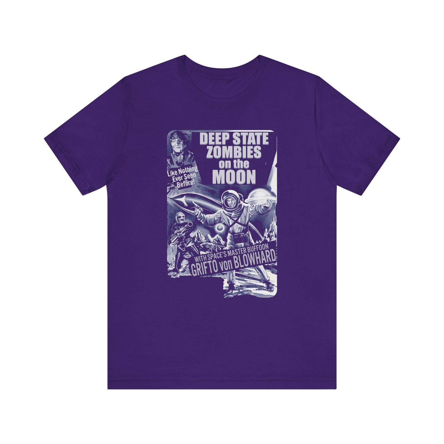 Deep State Zombies on the Moon Unisex T-Shirt