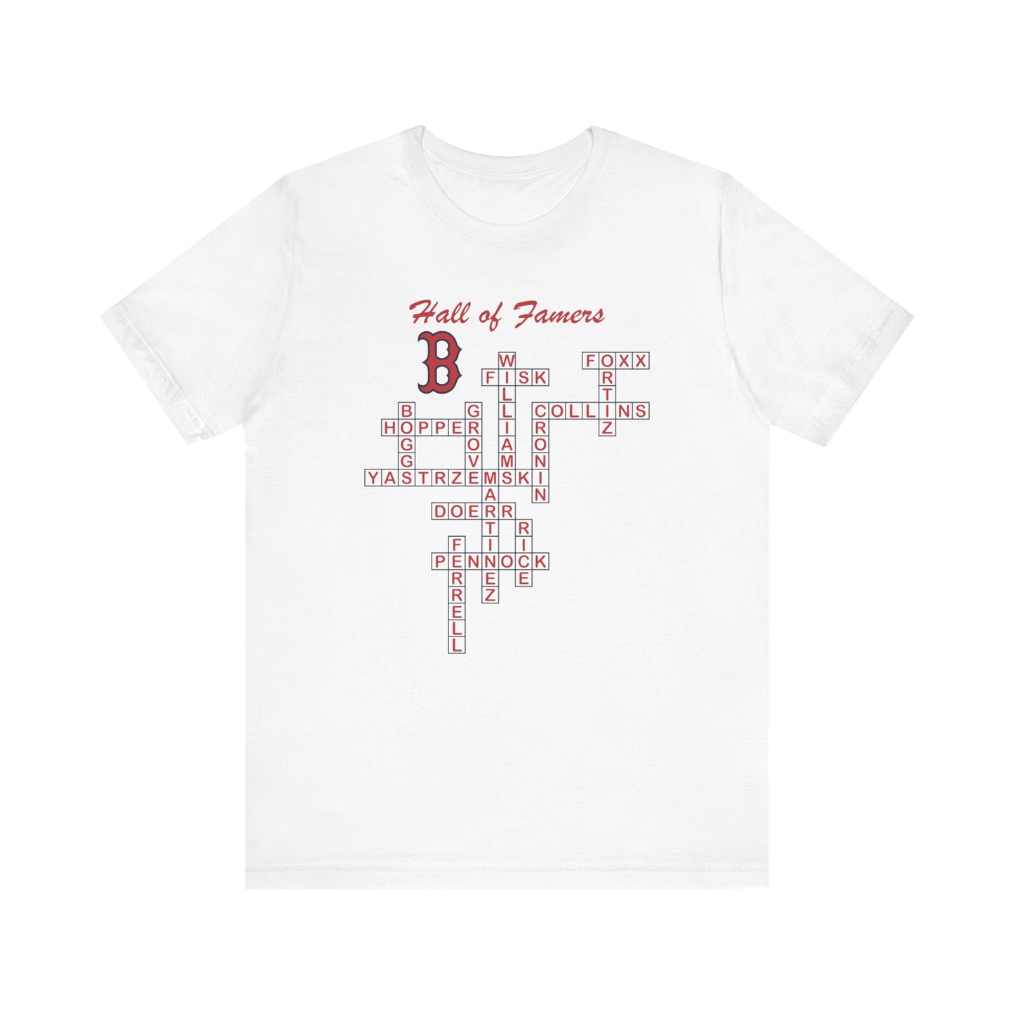 Boston Red Sox Hall of Famers Crossword Unisex T-Shirt
