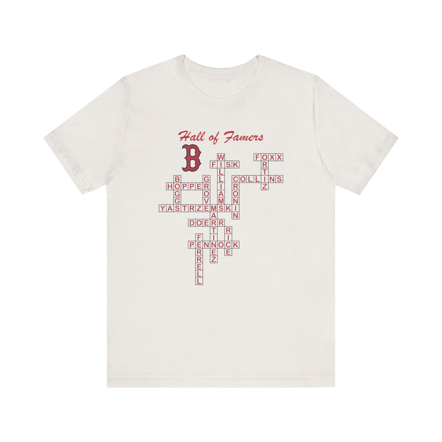 Boston Red Sox Hall of Famers Crossword Unisex T-Shirt