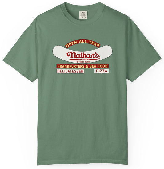 Nathan's hot dogs Oceanside graphic t-shirt