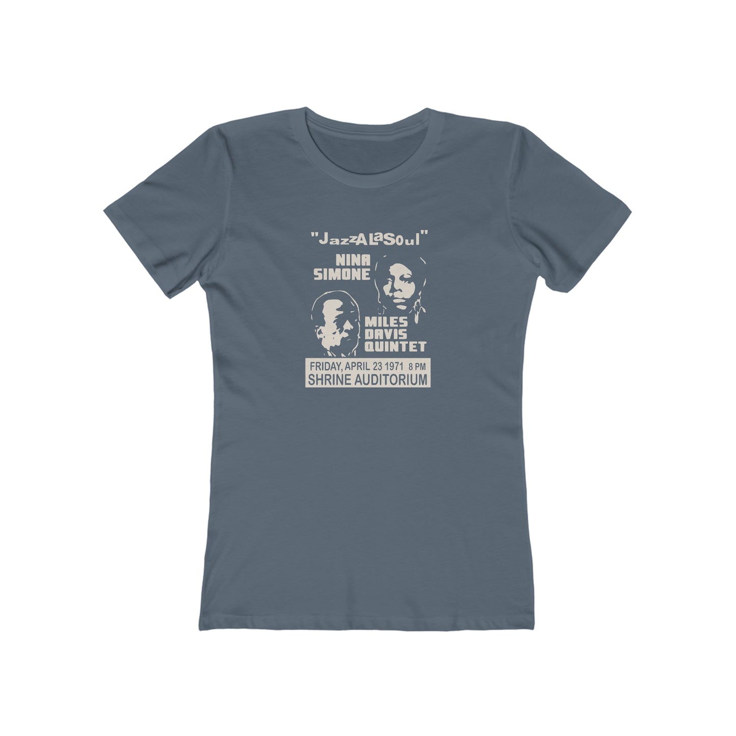 Nina Simone & Miles Davis at the Shrine - Jazz Concert Poster - Women's T-Shirt