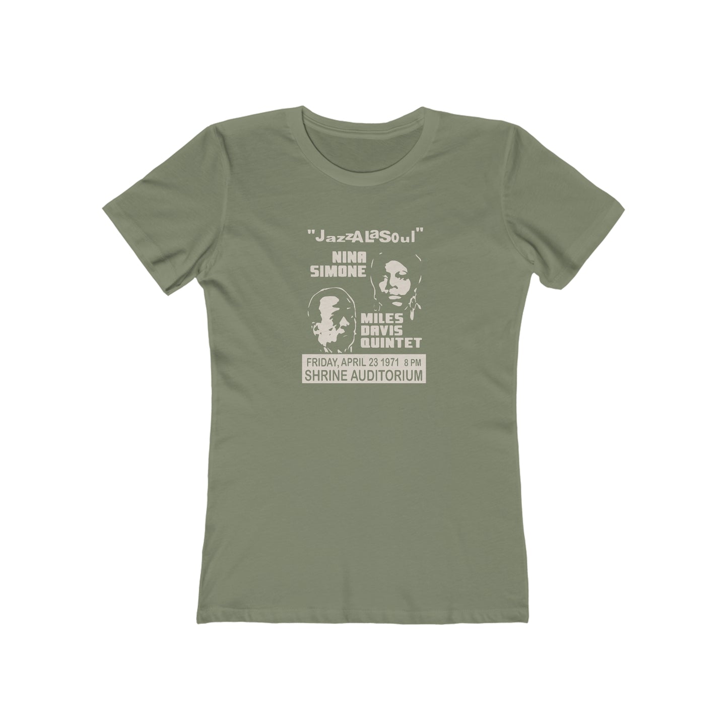 Nina Simone & Miles Davis at the Shrine - Jazz Concert Poster - Women's T-Shirt