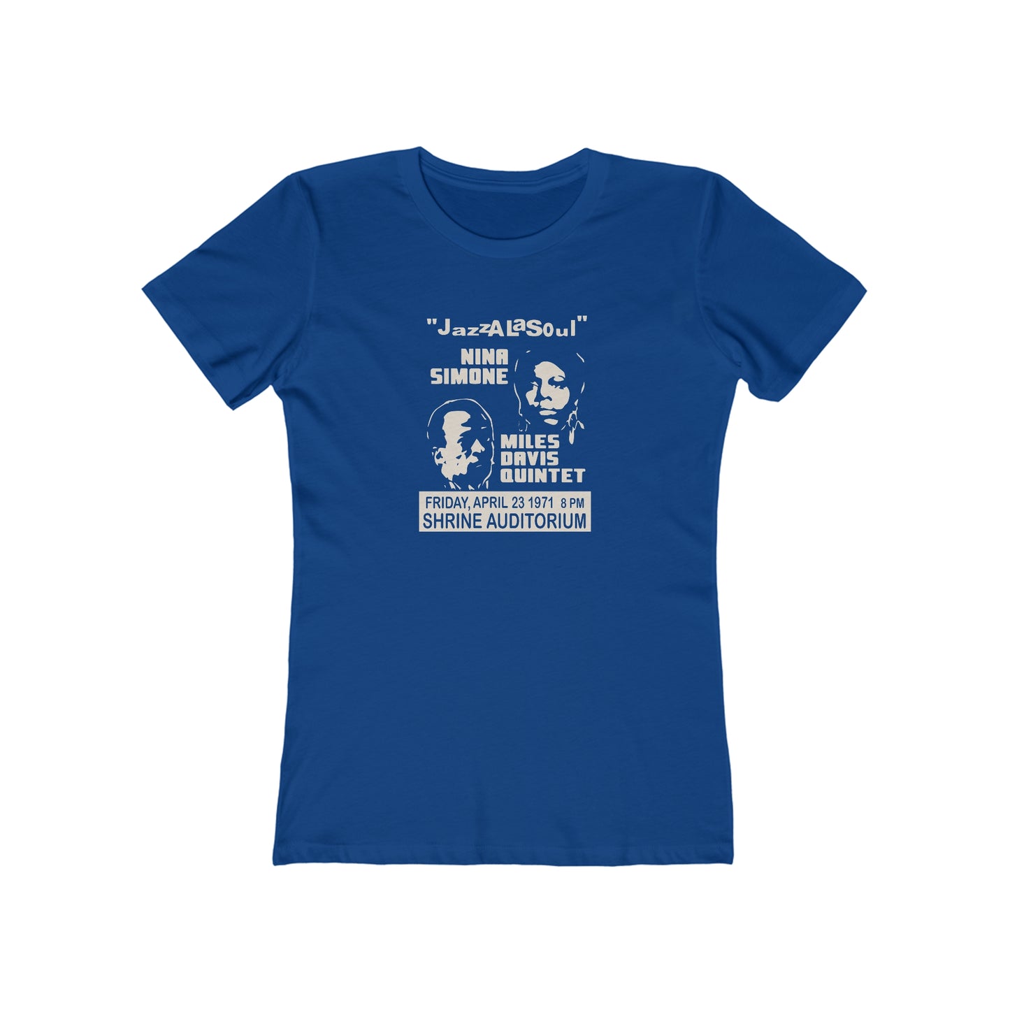 Nina Simone & Miles Davis at the Shrine - Jazz Concert Poster - Women's T-Shirt