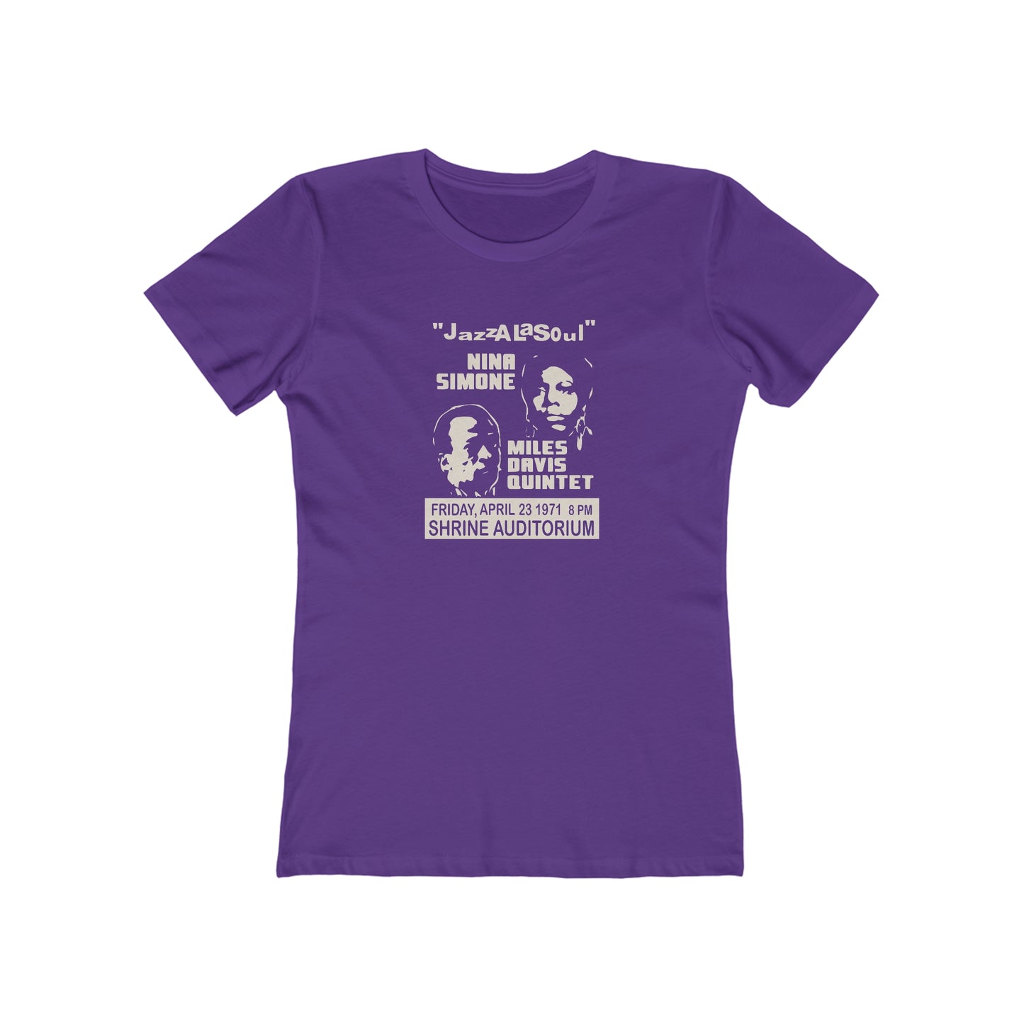Nina Simone & Miles Davis at the Shrine - Jazz Concert Poster - Women's T-Shirt