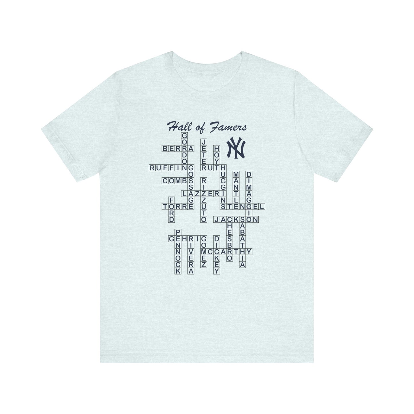 NY Yankees Hall of Famers Crossword Unisex T-Shirt