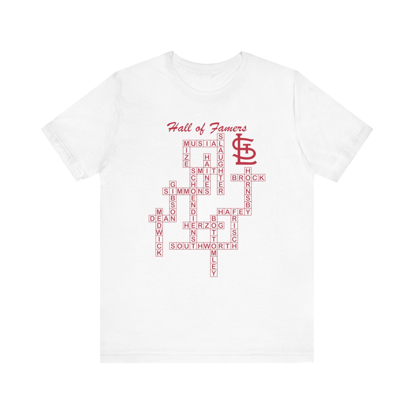 St Louis Cardinals Hall of Famers Crossword Unisex T-Shirt