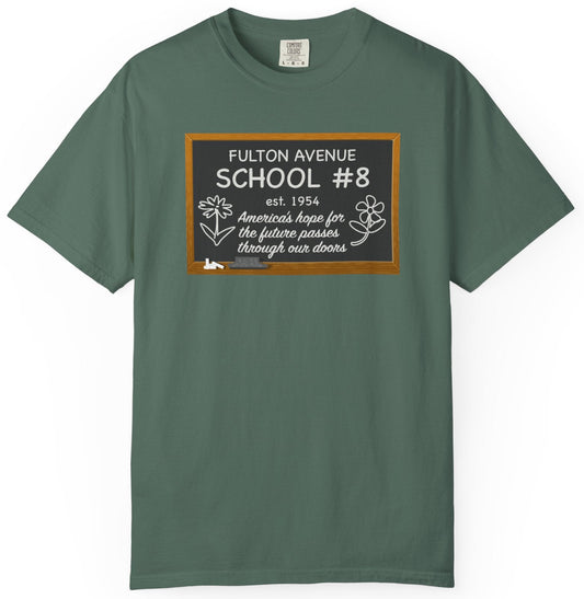 T-shirt with 'Fulton Avenue School #8' text