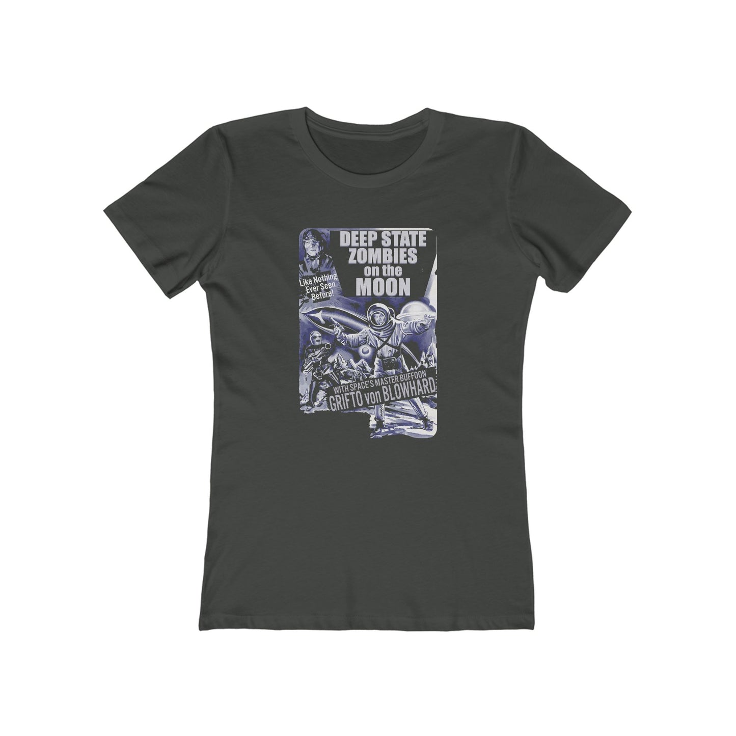 Deep State Zombies on the Moon Women's T-Shirt