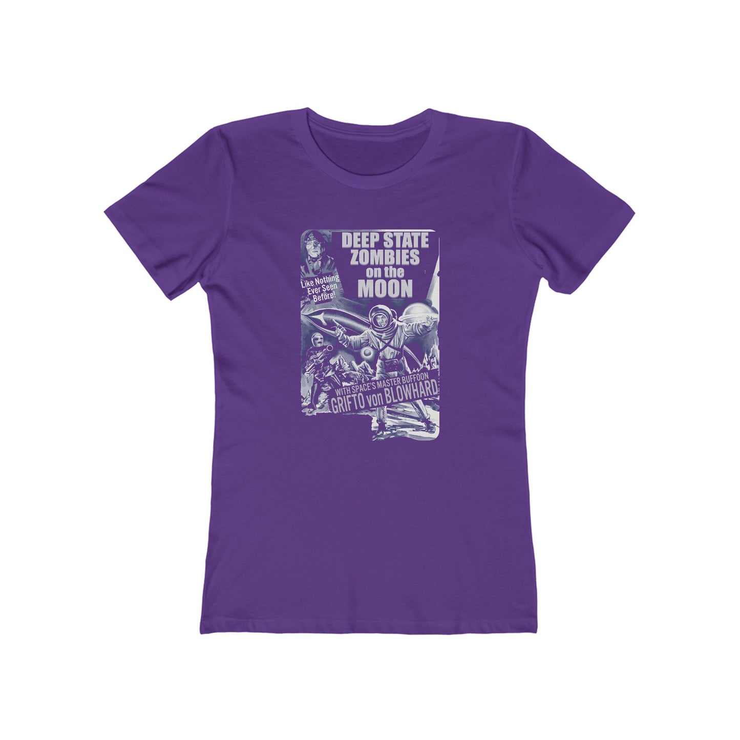 Deep State Zombies on the Moon Women's T-Shirt