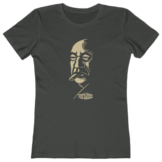 T-shirt with graphic of man smoking a cigar