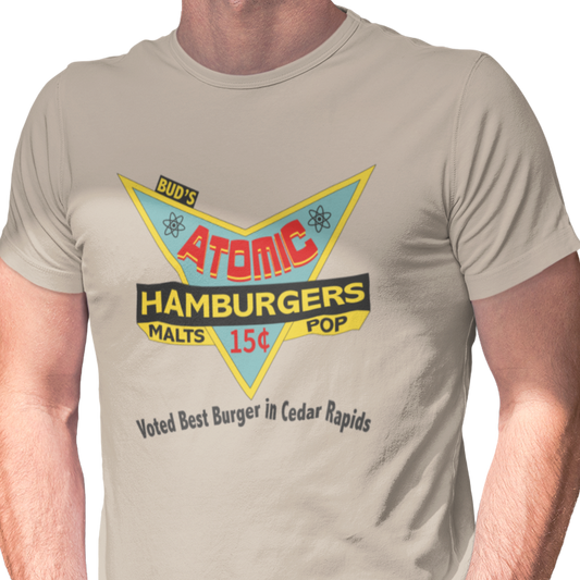 Atomic Hamburger Retro Sign Unisex T-Shirt