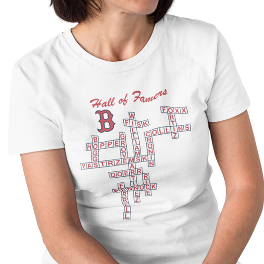 Red Sox Hall of Famers Crossword Tee